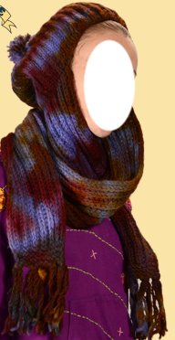Dream Maker Tie Dye Wool Scarf Hat Combo - HalfMoonMusic
