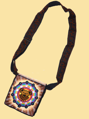 Grateful Dead Hand Embroidered Messenger Bag - HalfMoonMusic