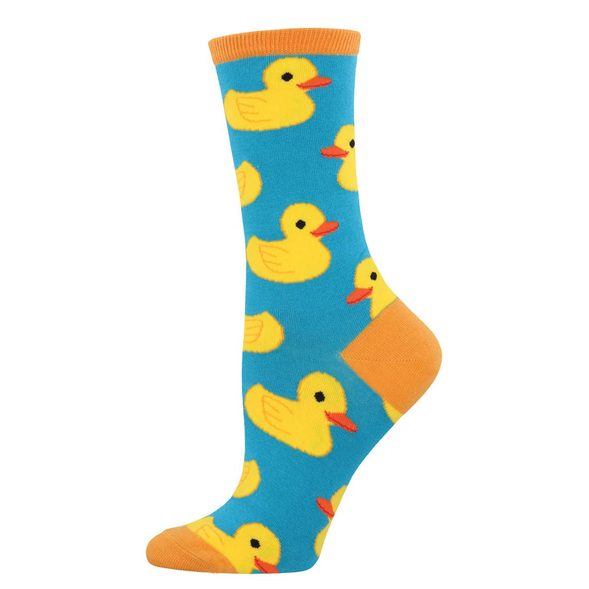 Womens Rubber Ducky Crew Socks - HalfMoonMusic