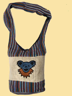 Grateful Dead Embroidered Bear Head Shoulder Bag - HalfMoonMusic