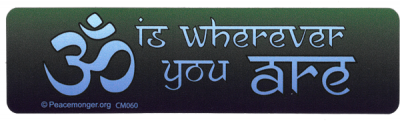 Om Is Wherever You Are Sticker - HalfMoonMusic