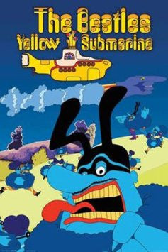 Beatles Yellow Sub Blue Meanie Poster - HalfMoonMusic