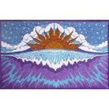 3-D Sun Set Over the Ocean Tapestry - HalfMoonMusic