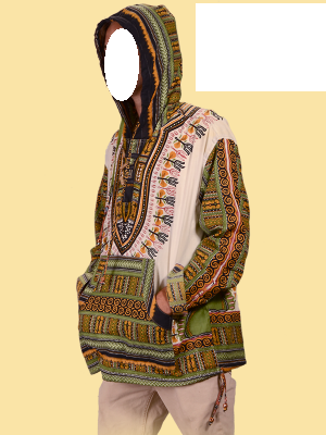 Flashback Unisex Cotton Dashiki Hoodie - HalfMoonMusic