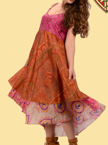 Womens Suzy Q Recycled Silk Dress - HalfMoonMusic