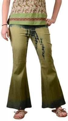 Stretchy Tie Dye Flare Pants - HalfMoonMusic