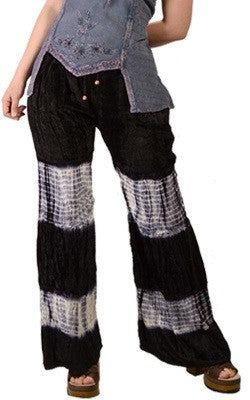Velvet Tie Dye Wide Legged Pants - HalfMoonMusic