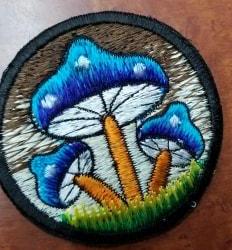 Embroidered Mushroom Patch - HalfMoonMusic