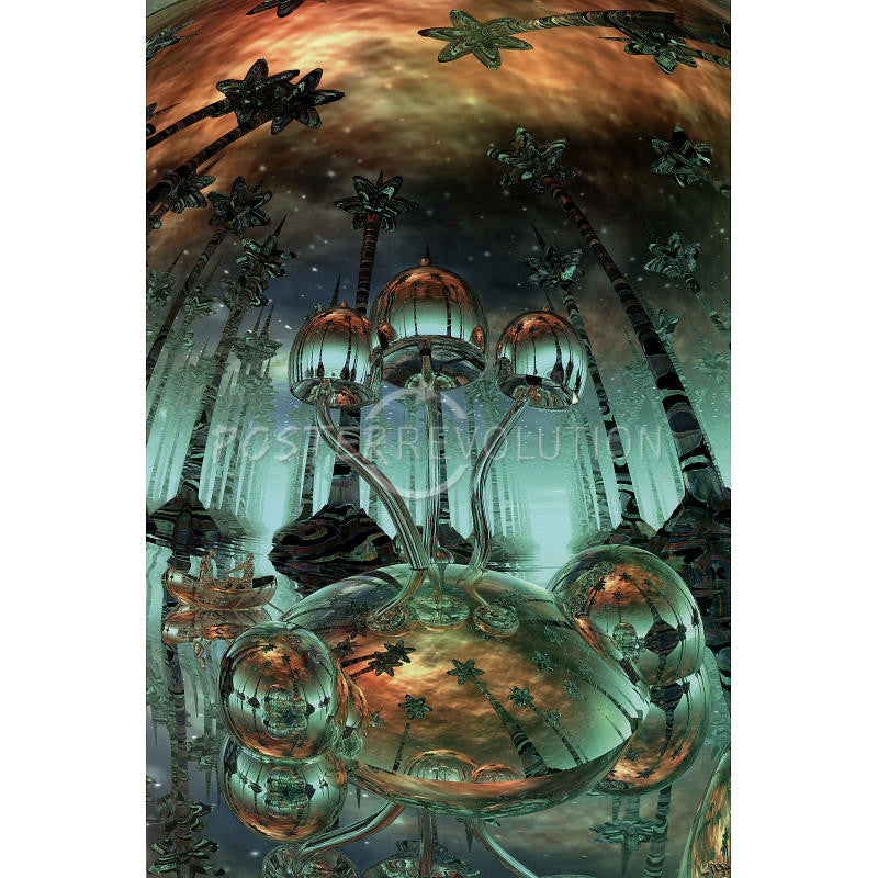 Liquid Mushrooms Poster - HalfMoonMusic