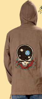 Men's Grateful Dead Space Your Face Cotton Hoodie - HalfMoonMusic