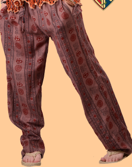 Om Of Wisdom Cotton Lounging Pants - HalfMoonMusic
