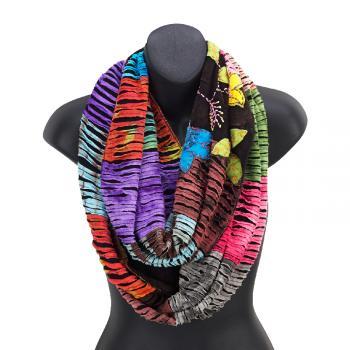 Assorted Patchwork Razor Cut Scarf - HalfMoonMusic