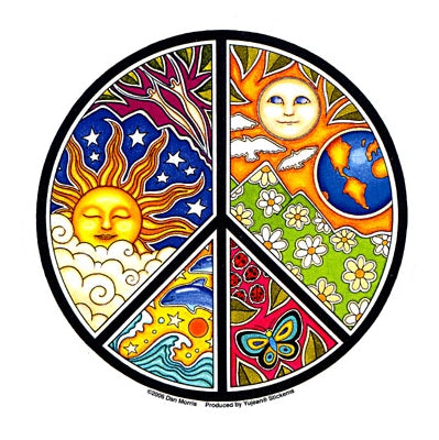 Dan Morris Peace Sign Window Sticker - HalfMoonMusic