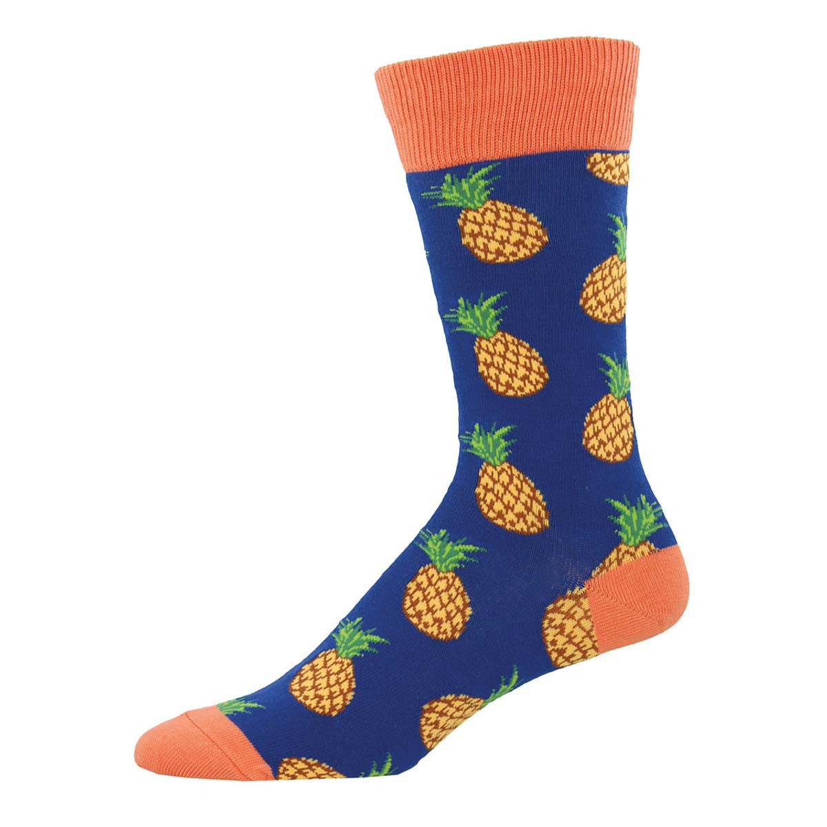 Mens Many Pineapples Crew Socks - HalfMoonMusic