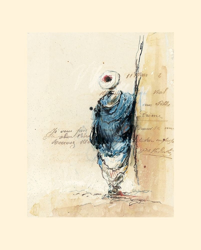 Bedouin Bleu II Art Print - HalfMoonMusic