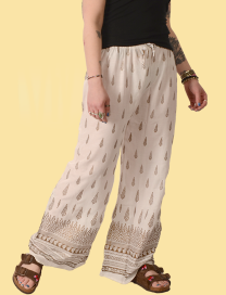 Indian Printed Relaxed Pants - HalfMoonMusic