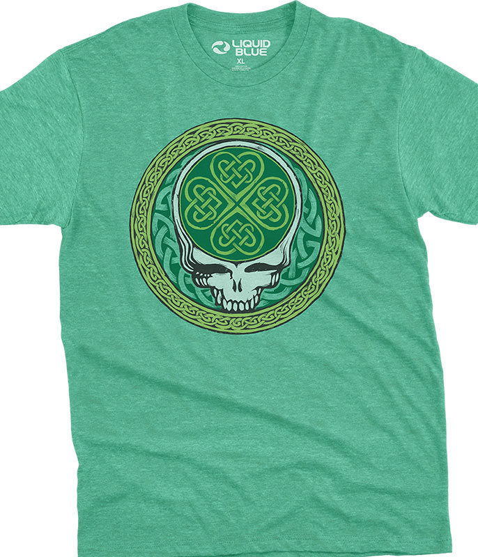 Mens Grateful Dead Old School Shamrock T-Shirt - HalfMoonMusic