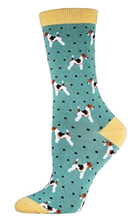 Womens Terriers Bamboo Crew Socks - HalfMoonMusic