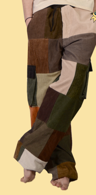 Patchwork Corduroy Commando Mens Pants - HalfMoonMusic
