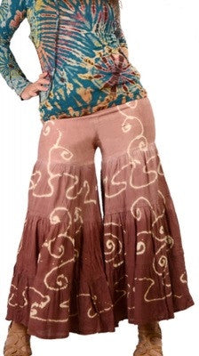 Womens Swirly Tiered Pants - HalfMoonMusic