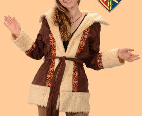 Womens Vegan Chic Faux Suede Tie Front Jacket - HalfMoonMusic