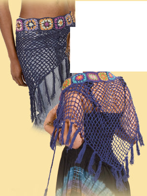 Crochet Hip Scarf - HalfMoonMusic