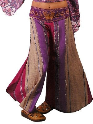 Embroidered Butterfly Wide Legged Pants - HalfMoonMusic