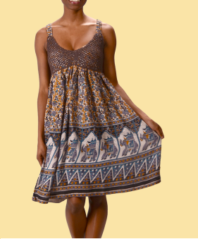 Garden Gathering Crochet Bodice Dress - HalfMoonMusic