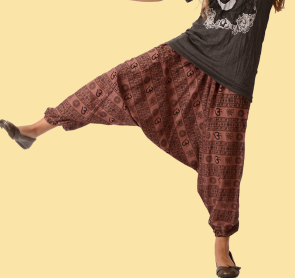 OM Of Wisdom Funky Style Harem Pants - HalfMoonMusic