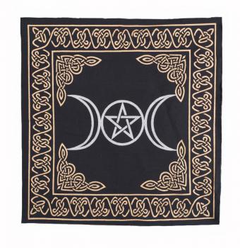 Title Moon Pentagram Alter Cloth 24"x24" - HalfMoonMusic