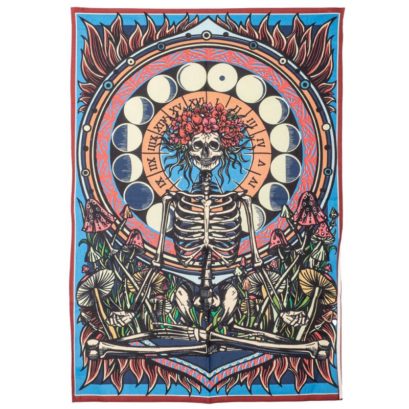 Grateful Dead Skeleton and Roses Tapestry