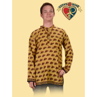 Kurta Elephant Print Long Sleeve - HalfMoonMusic