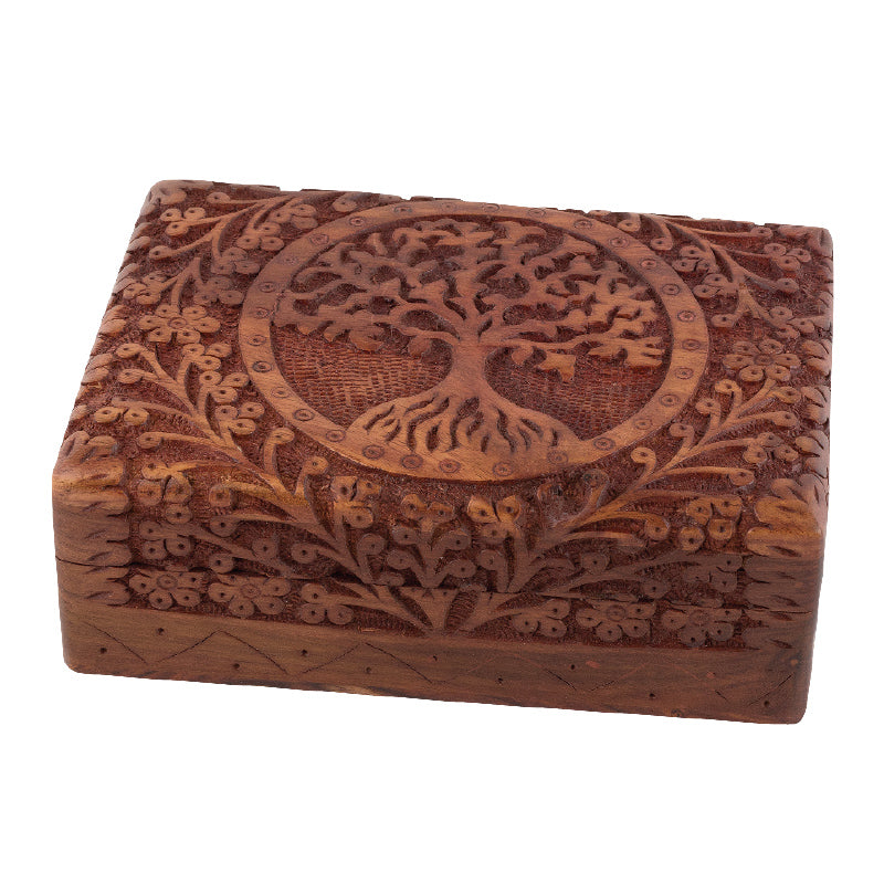 Carved Floral Nesting Boxes - HalfMoonMusic