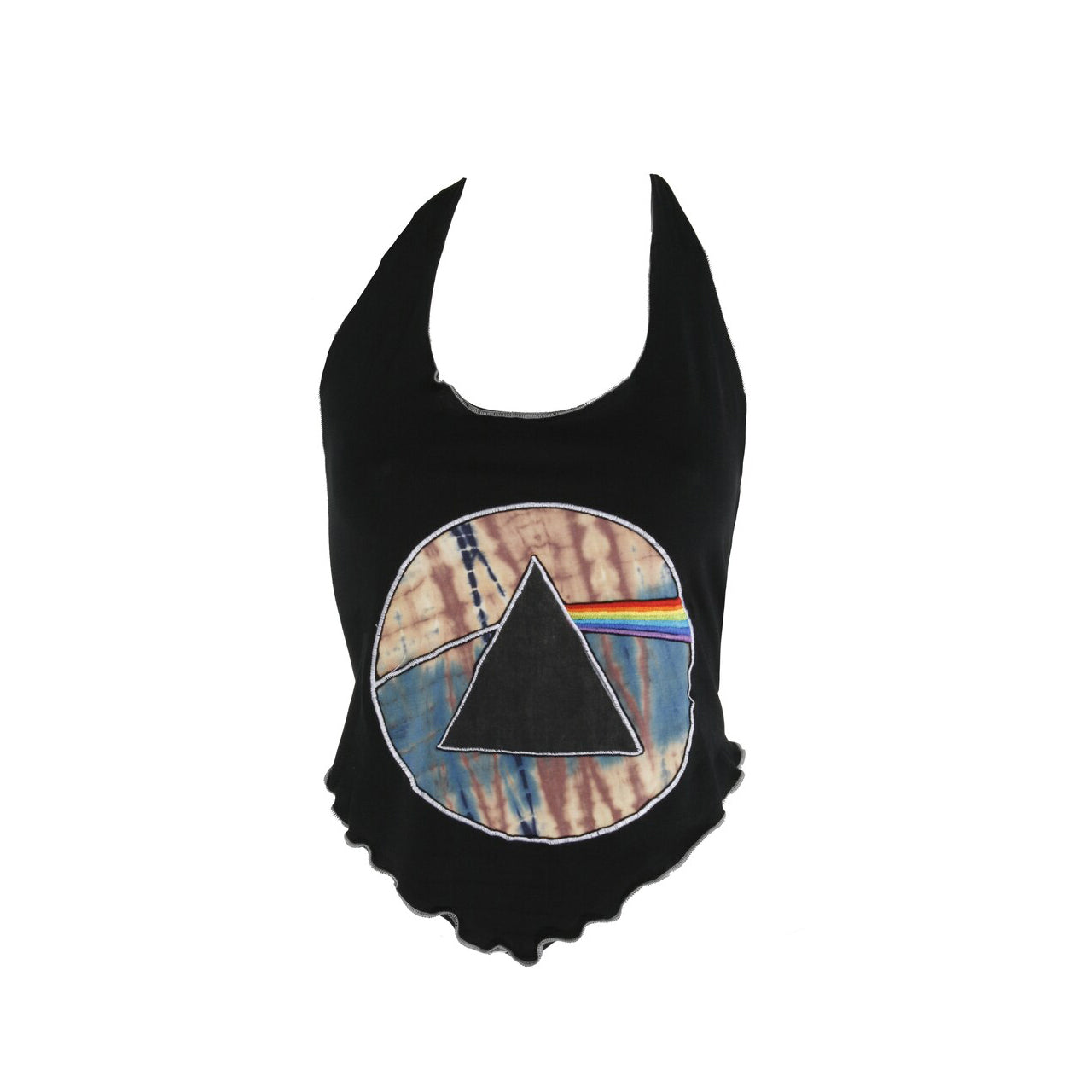Womens Pink Floyd Dark Side Solid Tie-Back Cover Up Top - HalfMoonMusic