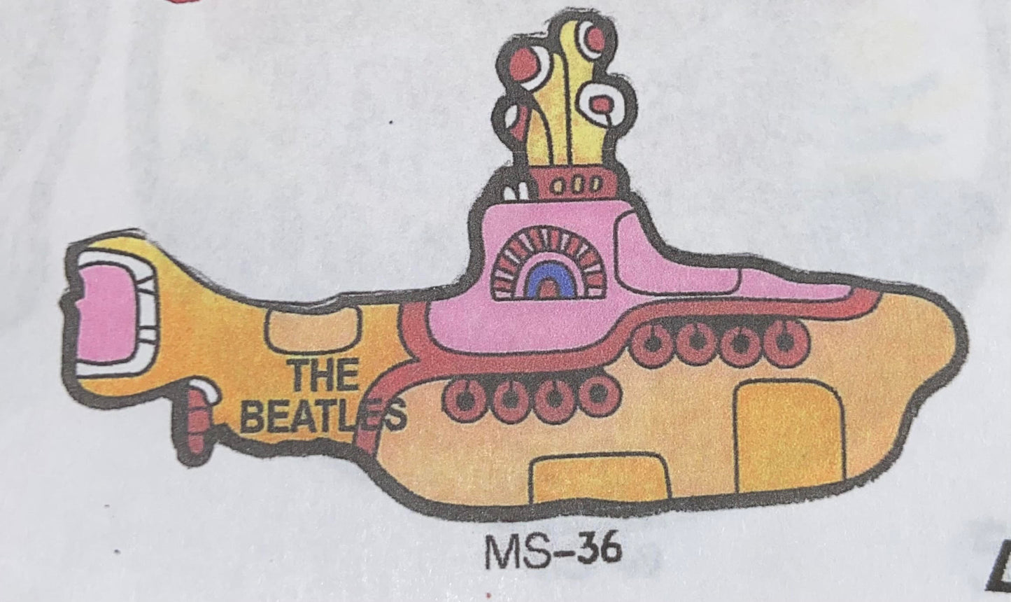 Yellow Submarine Metal Sticker - HalfMoonMusic