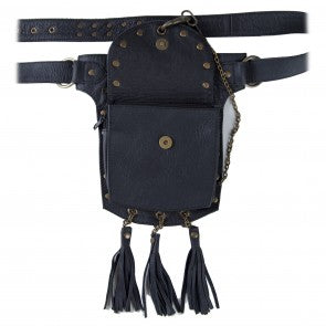 Tassle Drop Leather Festival Belt - HalfMoonMusic