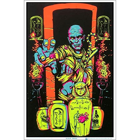 Mummy Monster Blacklight Poster - HalfMoonMusic