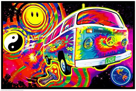 Magic Bus Blacklight poster (non flocked) - HalfMoonMusic