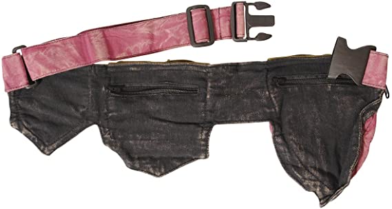 Razor Cut Three Leaves Pocket Belt Hip Bag - HalfMoonMusic