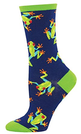Womens Tree Frogs Crew Socks - HalfMoonMusic