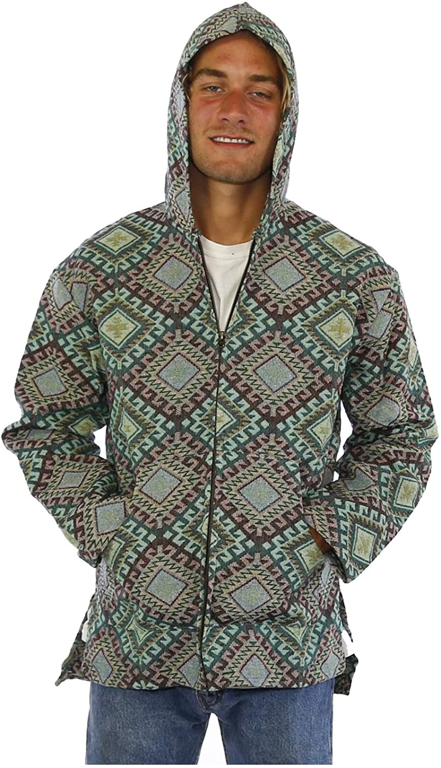 Mens Dusty Diamond Zip Up Hoodie - HalfMoonMusic