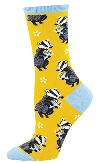 Women's Bashful Badger Socks - HalfMoonMusic
