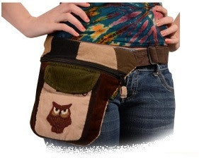 Owl Corduroy Hiprider Bag - HalfMoonMusic