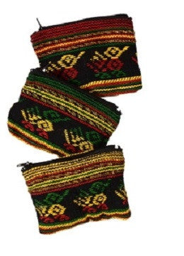Small Rasta Tribal Pattern Coin Purse - HalfMoonMusic