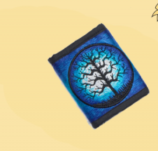 Emroidered Sacred Tree Bifold Wallet - HalfMoonMusic