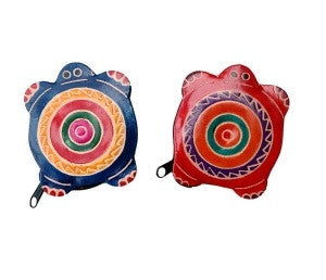 Leather Turtle Coin Purse - HalfMoonMusic