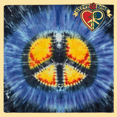 Tie-Dye Peace Bandana - HalfMoonMusic