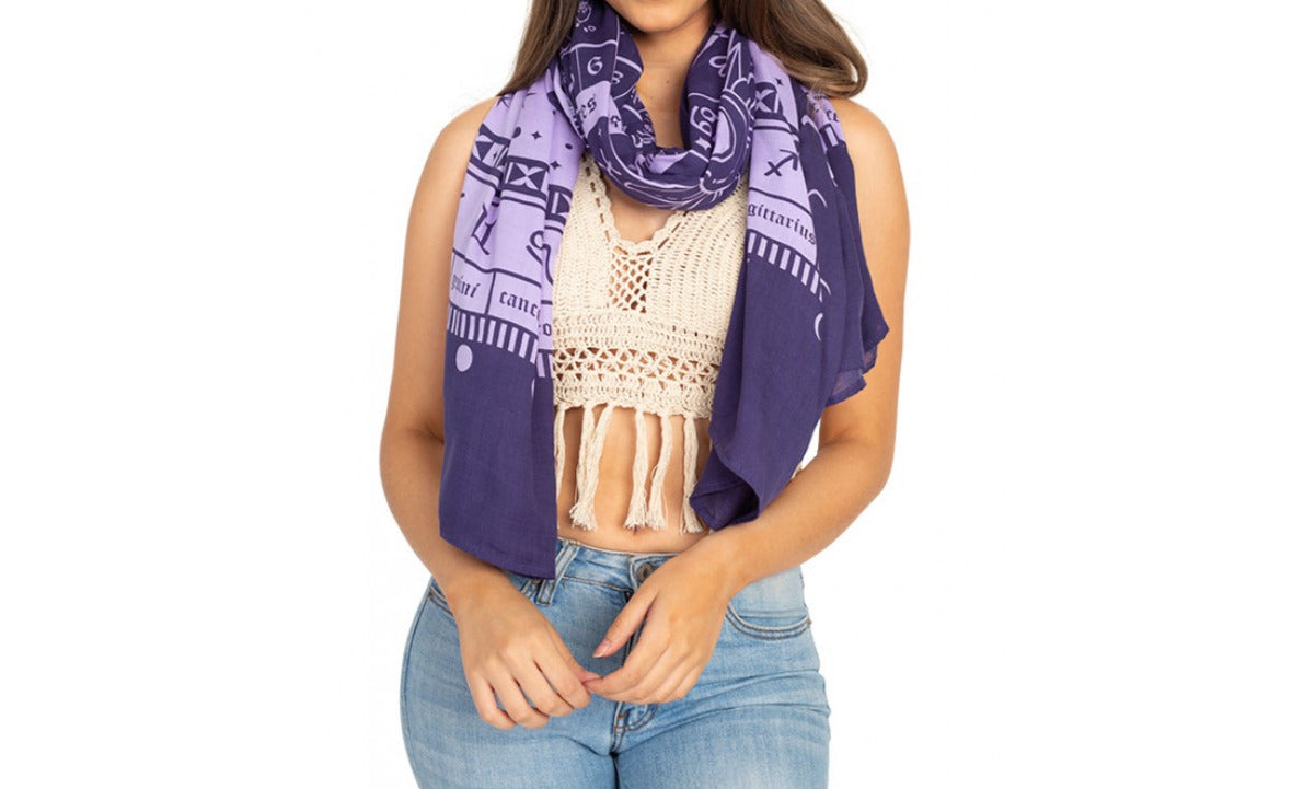Zodiac Travel Scarf - HalfMoonMusic