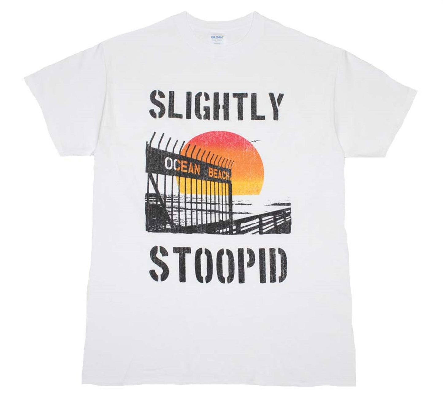 Mens Slightly Stoopid Ocean Beach Gate T-Shirt - HalfMoonMusic
