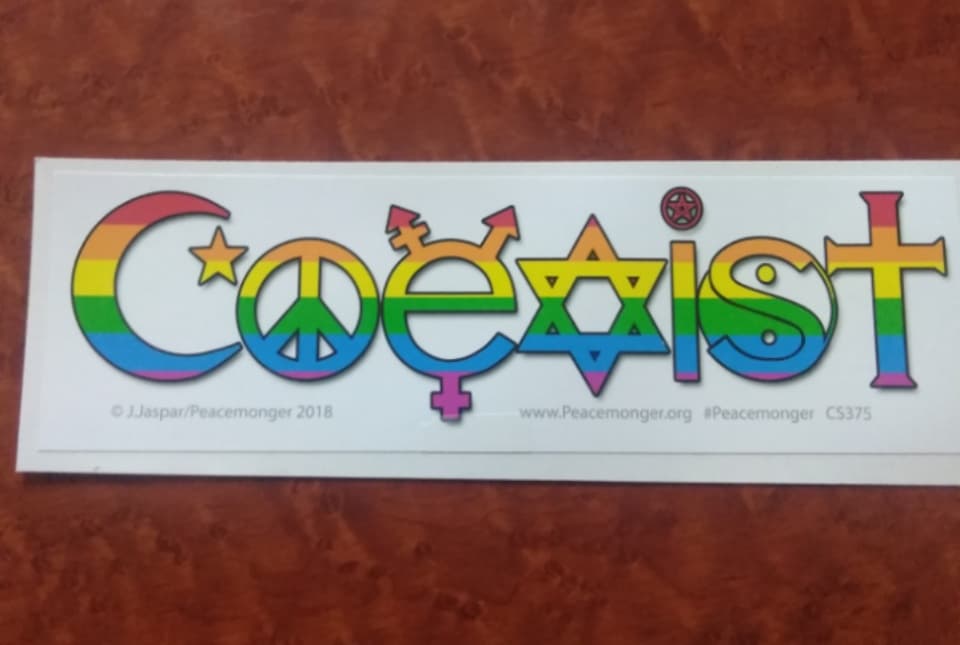 Rainbox Coexist Sticker - HalfMoonMusic